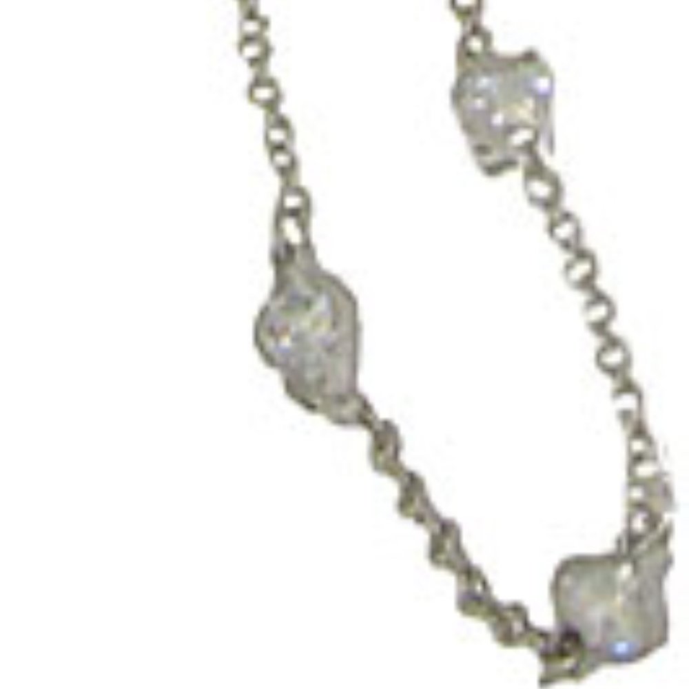 925 Diamond by the Inch Anklet Bracelet 9 inch NWT